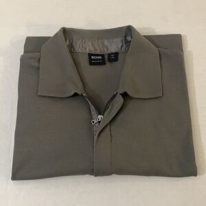BOSS HUGO BOSS Regular Fit Polo Shirt, Short Sleeve, Collar Zipper. Sz. XL/NWOT